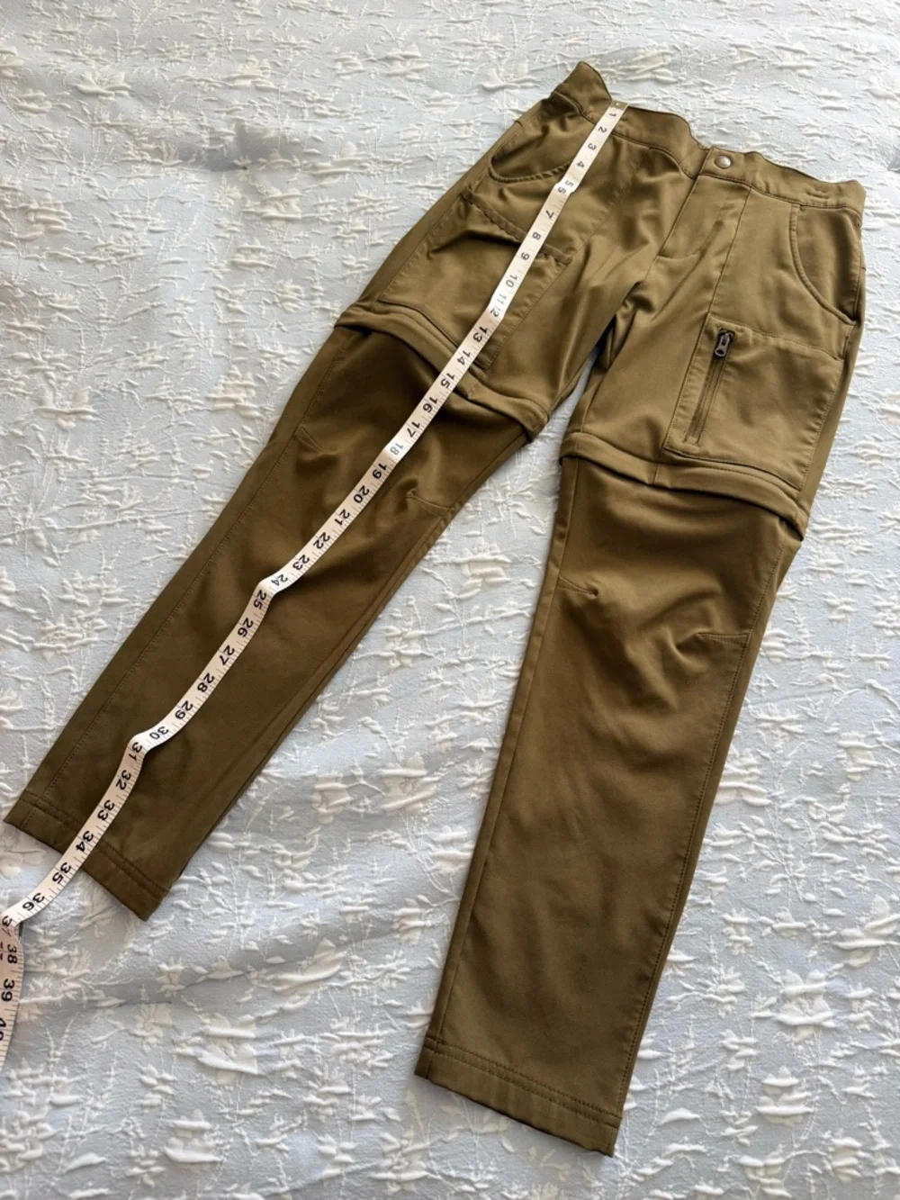 NWOT Columbia Olive Green Kids Convertible Cargo Pants - Picture 6 of 14